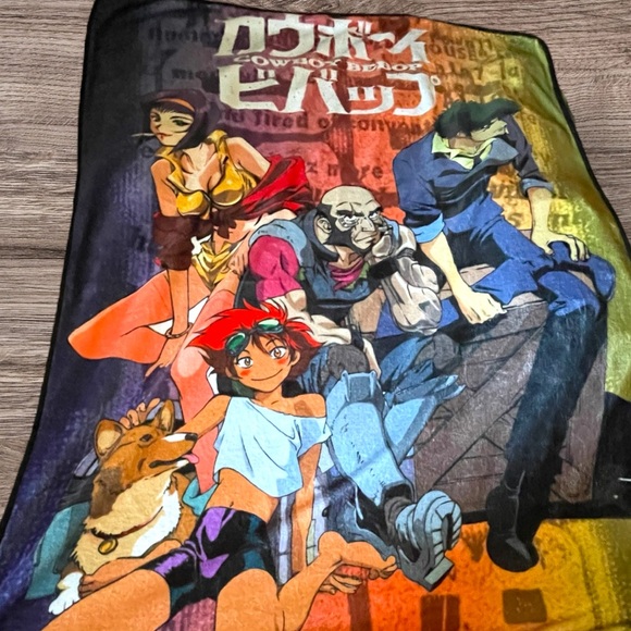 Cowboy Bebop Group CB Sessions Lightweight Ultra Soft Vibrant Throw 42”X60” EUC